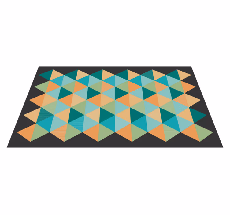 Geometric vinyl carpet with geometric design - TenStickers