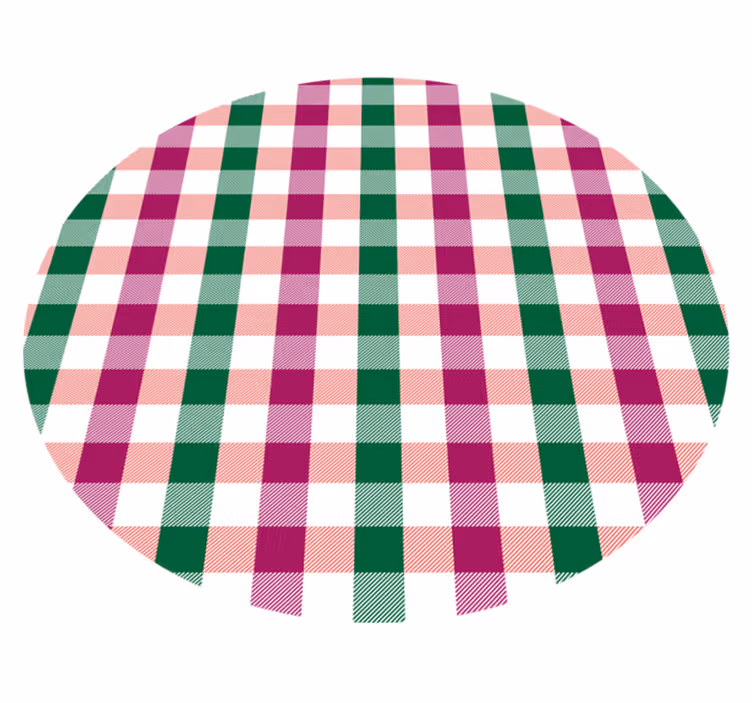 Checkered Circular Pattern striped vinyl carpet - TenStickers