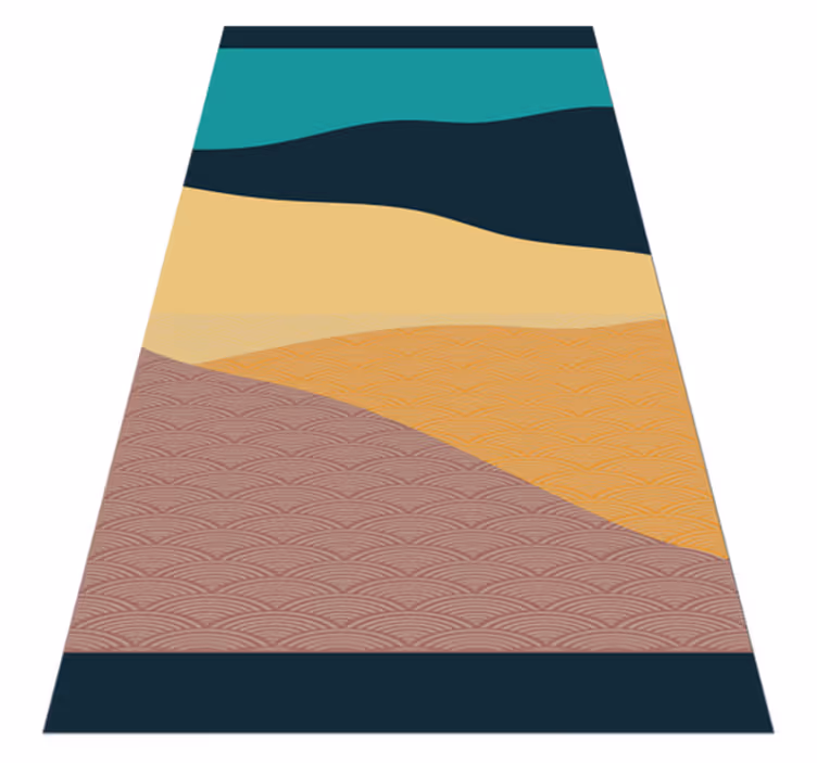 Abstract Wavy Shapes geometric vinyl carpet - TenStickers