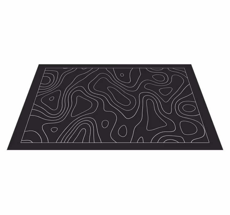 Abstract Contours geometric vinyl carpet - TenStickers