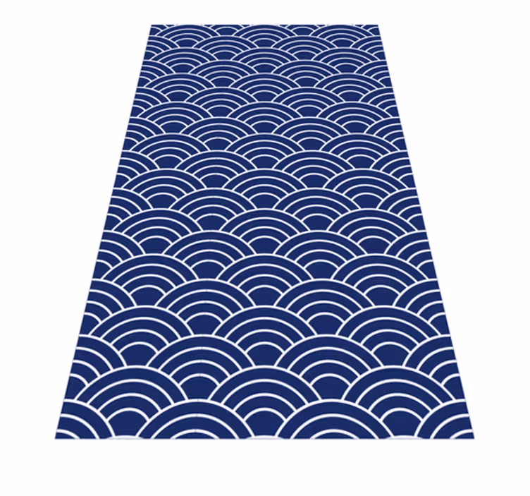 Wavy Lines Pattern geometric vinyl carpet - TenStickers