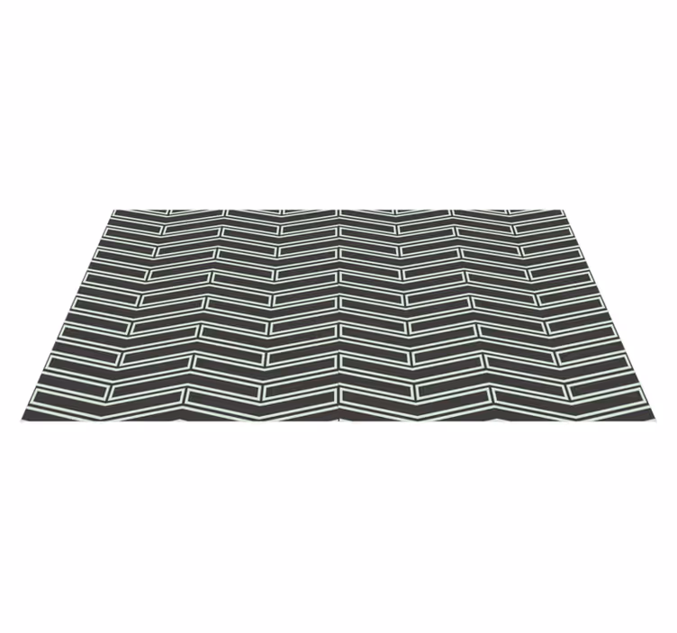 Chevron Lines geometric vinyl carpet - TenStickers