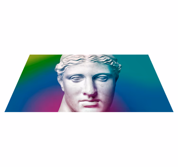 Sculptural Gradient minimalist vinyl carpet - TenStickers