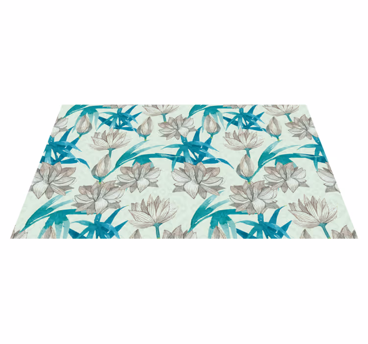 Blooming Soft Hues floral vinyl carpet - TenStickers