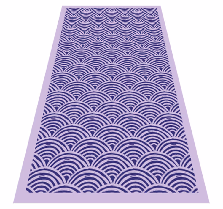 Wavy Line Pattern geometric vinyl carpet - TenStickers