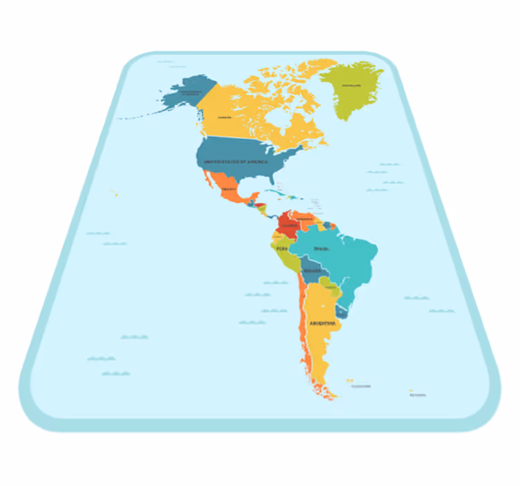 Educational Worldmap world map vinyl carpet - TenStickers