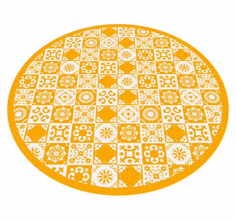 Ornate Circular Mosaic tile vinyl carpet - TenStickers
