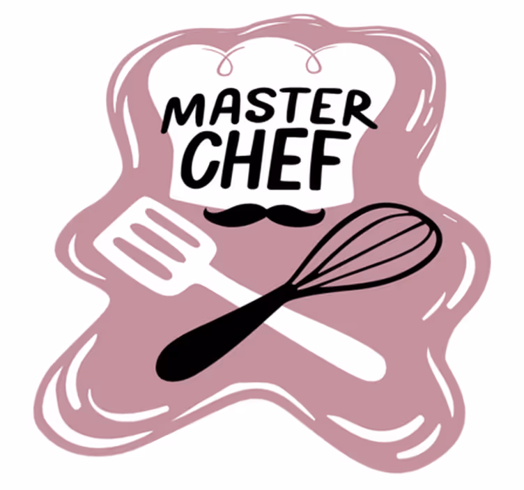 Master Chef Emblem kitchen vinyl carpet - TenStickers