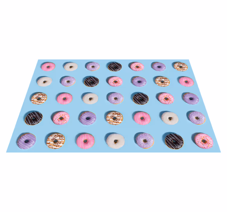 Donut Pattern Surface kids vinyl carpet - TenStickers