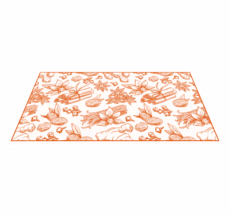 Floral vinyl carpet floral illustration design - TenStickers