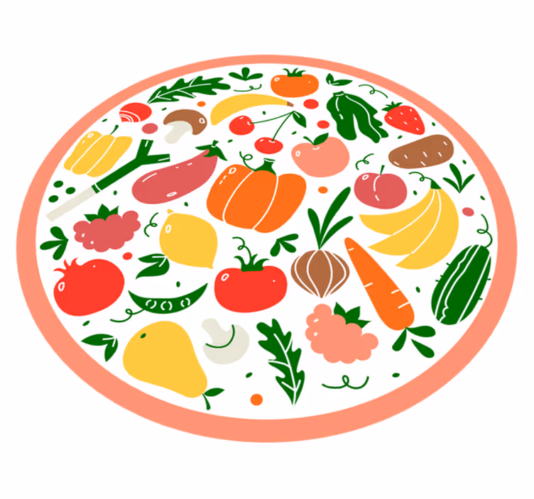 Colorful Fruit Motif floral vinyl carpet - TenStickers