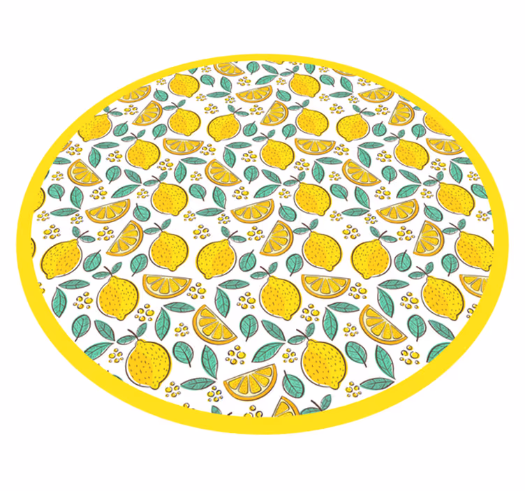 Citrus Patterned Design floral vinyl carpet - TenStickers