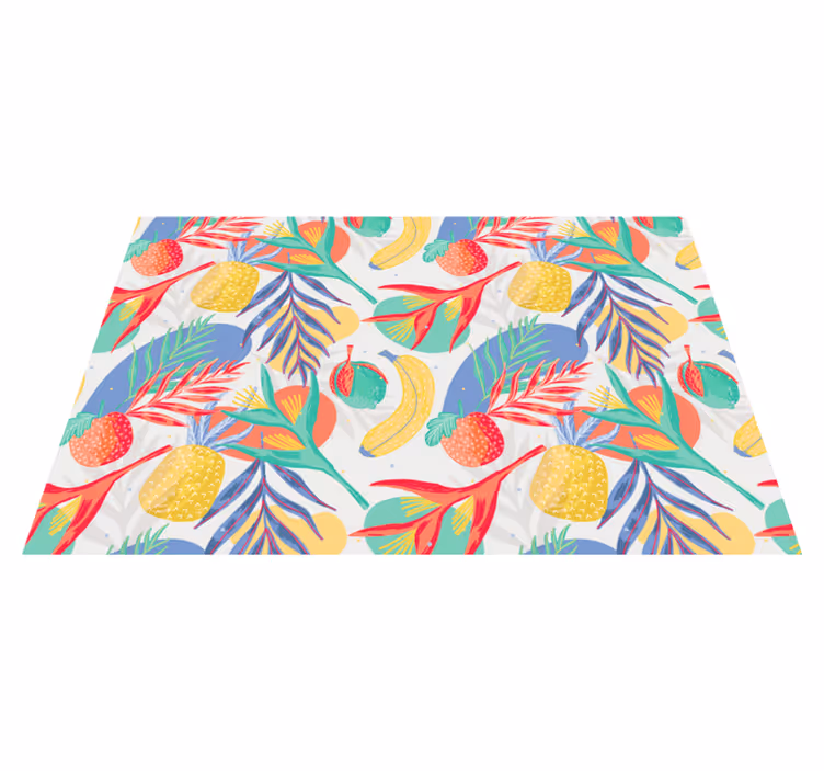 Tropical Delight Pattern floral vinyl carpet - TenStickers
