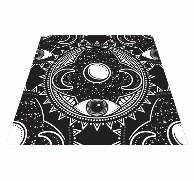 Mandala vinyl carpet celestial mandala design - TenStickers