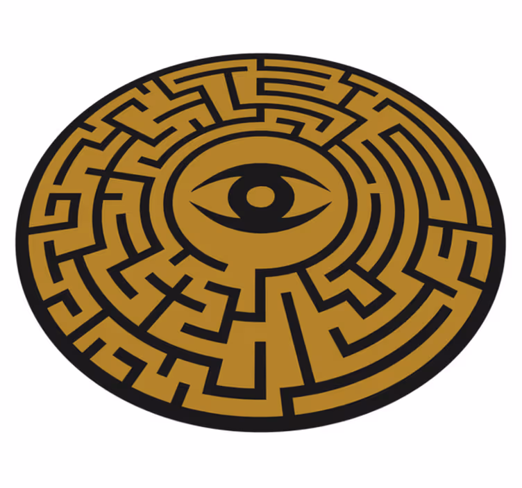 Labyrinth Eye Symbol game vinyl carpet - TenStickers