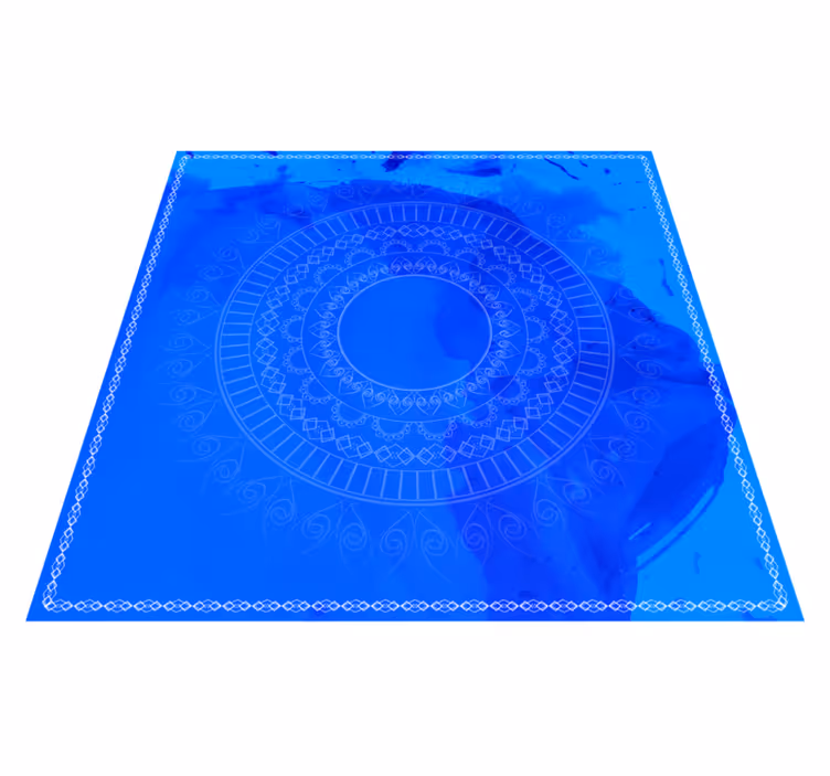Mandala vinyl carpet for meditation circle - TenStickers