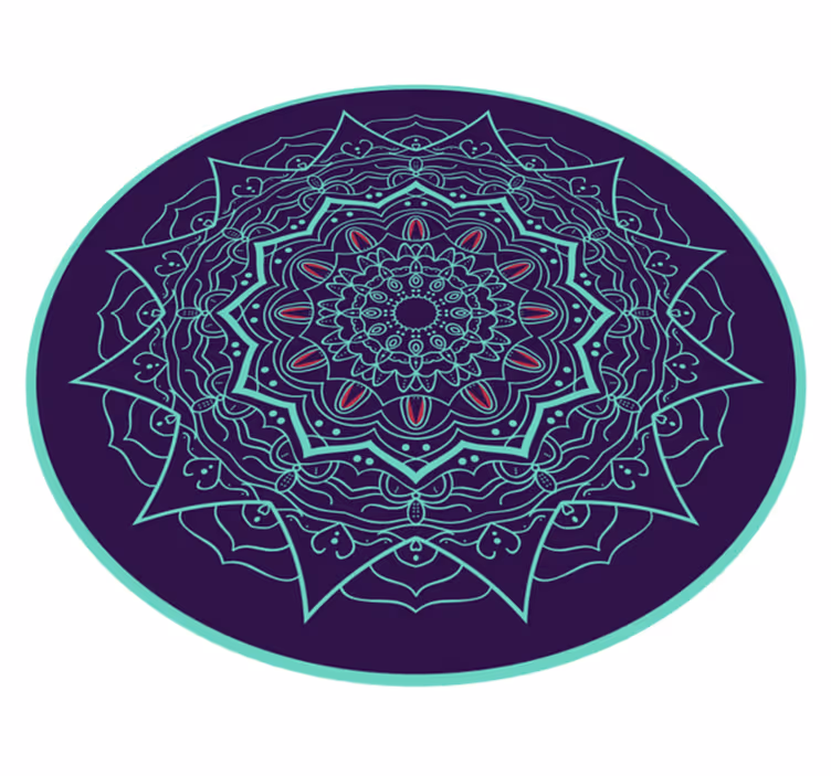Mandala circle design mandala vinyl carpet - TenStickers