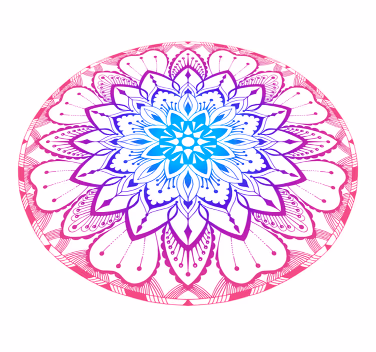 Mandala vinyl carpet mandala pattern mat - TenStickers