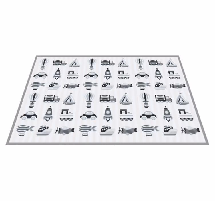 Playful Transport kids vinyl carpet - TenStickers