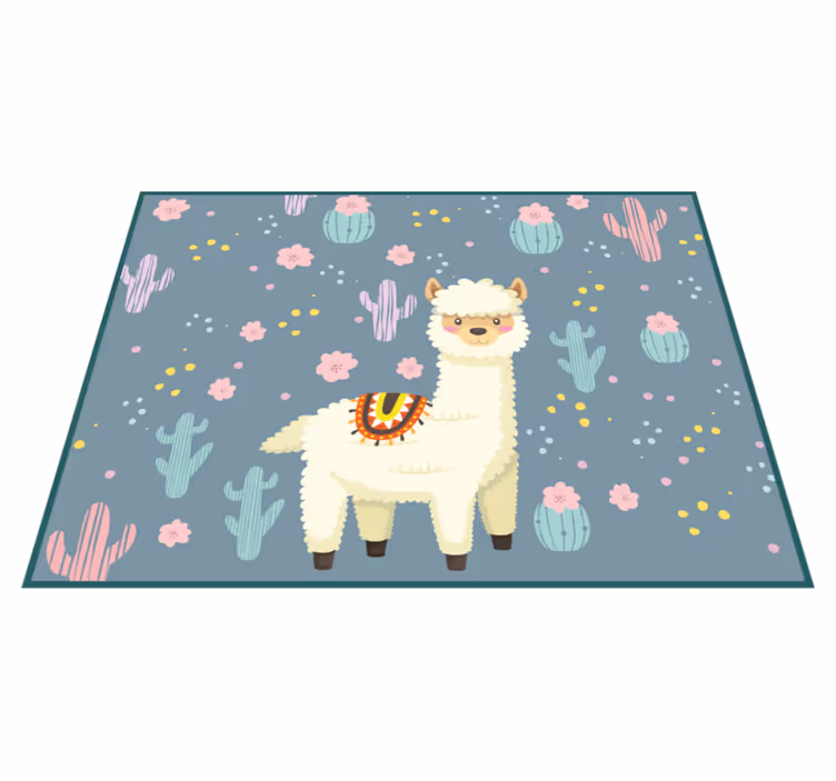 Llama Playtime kids vinyl carpet - TenStickers