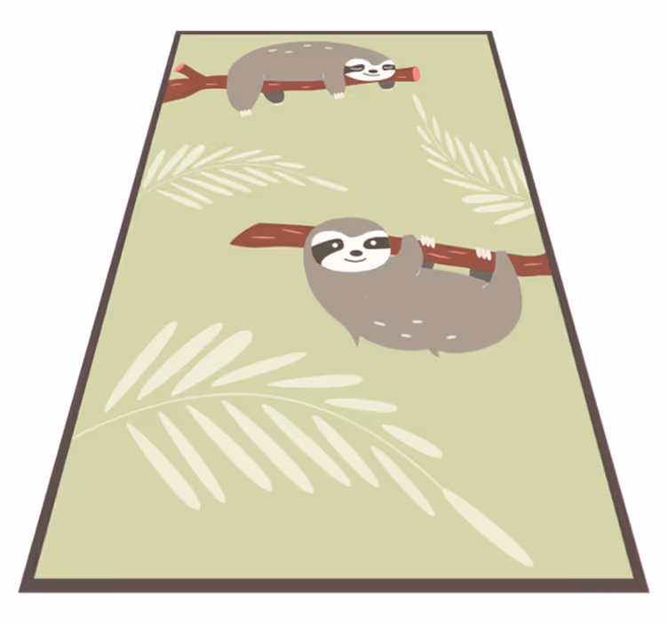 Sloth Baby Room Accessories nursery vinyl carpet - TenStickers