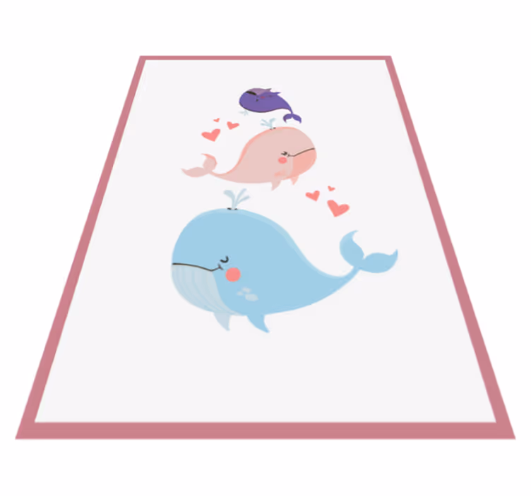 Whimsical Whales Illustration nursery vinyl carpet - TenStickers