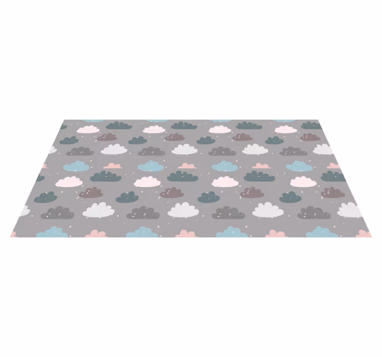 Cloudy Playtime nursery vinyl carpet - TenStickers