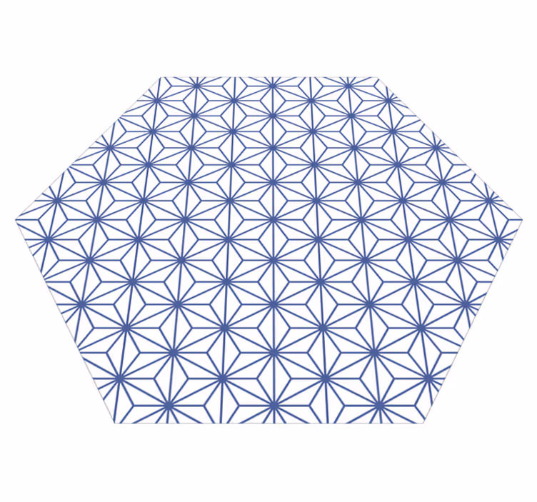 Geometric vinyl carpet with star patterns - TenStickers