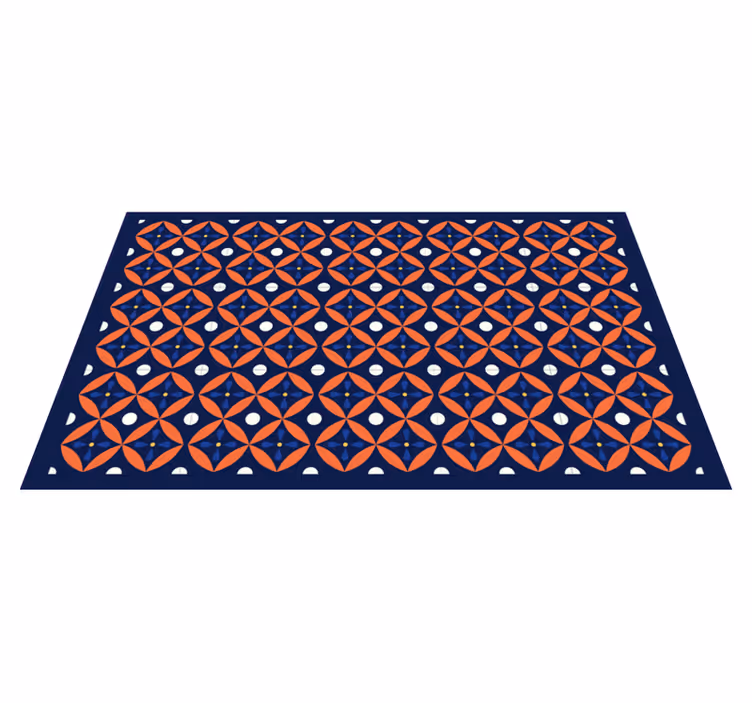 Geometric vinyl carpet with geometric pattern design - TenStickers