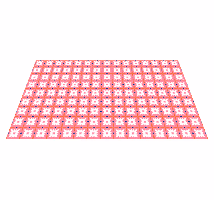 Floral vinyl carpet with floral pattern surface - TenStickers