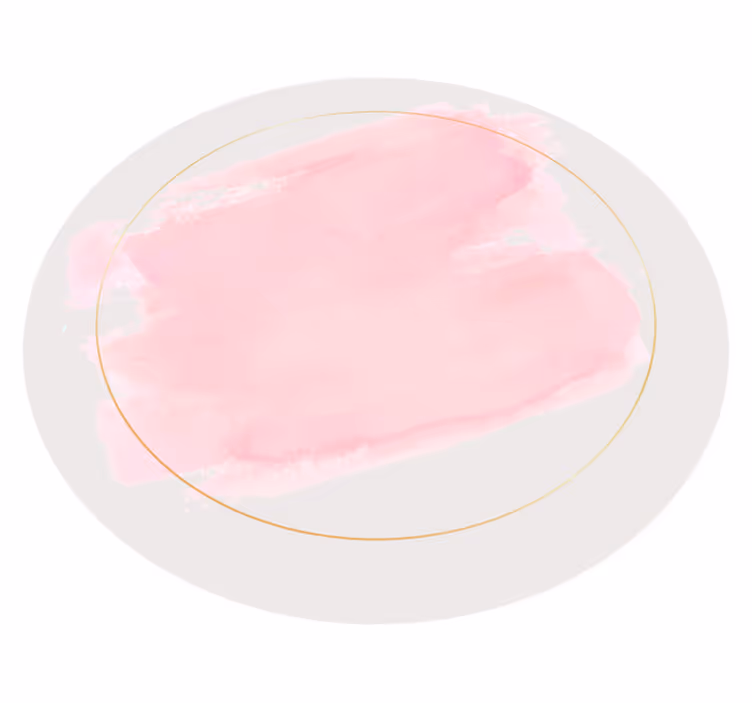Abstract Botanical circular vinyl carpet - TenStickers