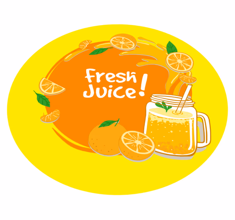 Fresh Juice Splash custom vinyl carpet - TenStickers