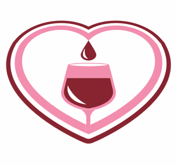 Romantic Wine Emblem event vinyl carpet - TenStickers