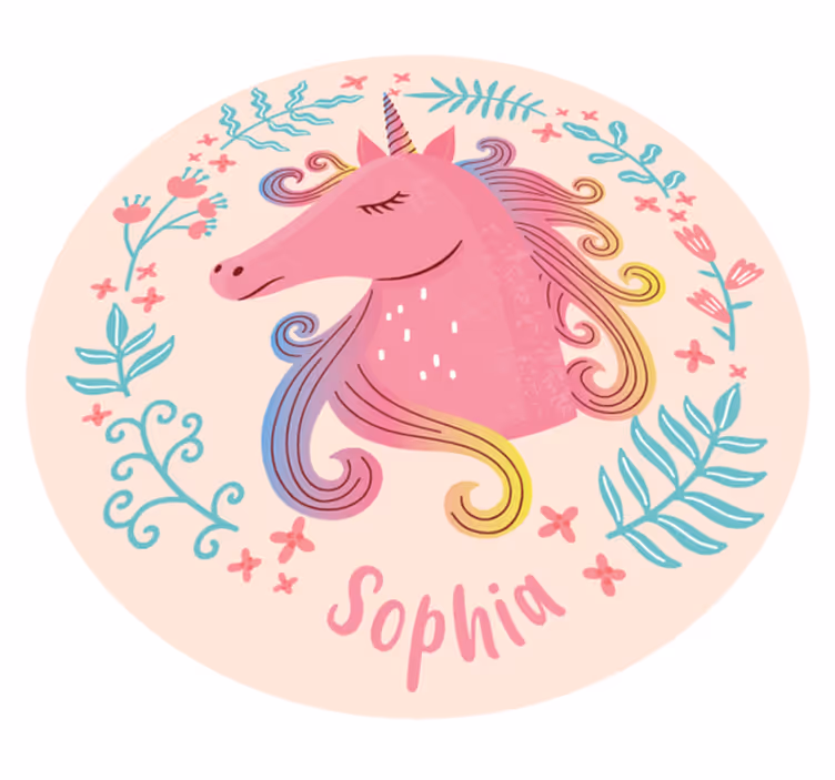 Unicorn Fairytale custom vinyl carpet - TenStickers