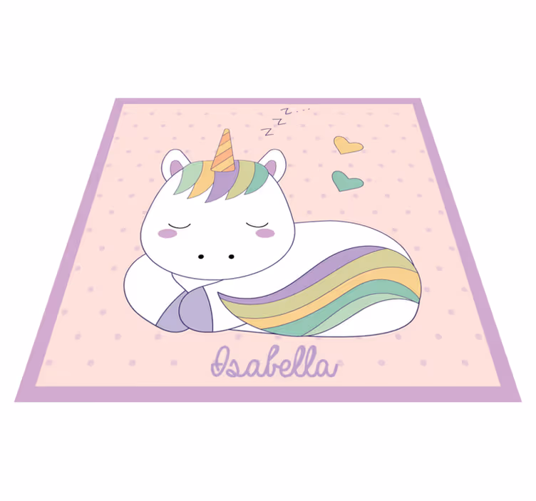 Sleepy Unicorn custom vinyl carpet - TenStickers