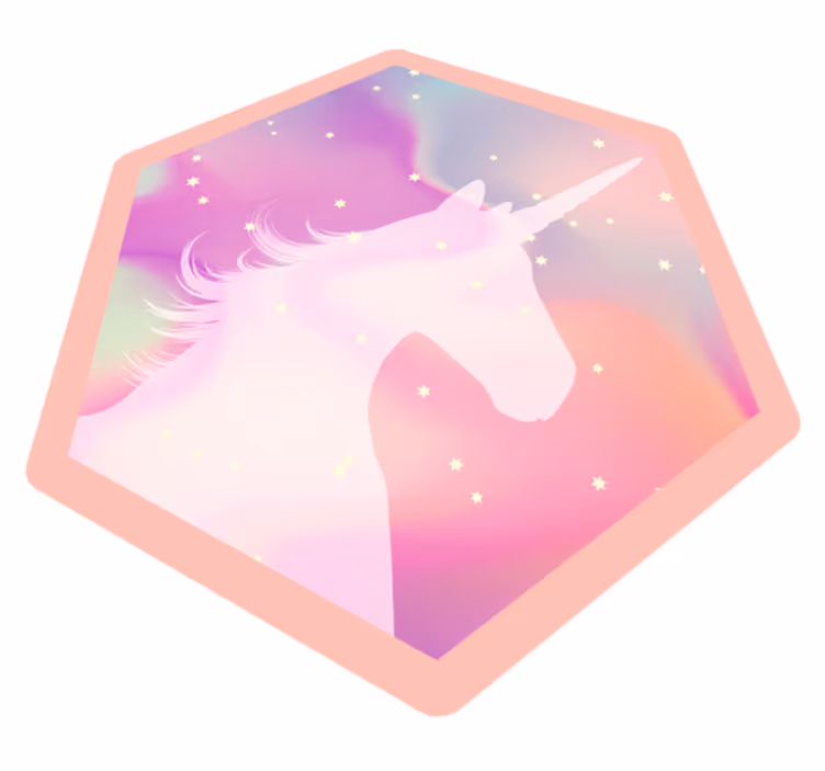 Mythical Unicorn nursery vinyl carpet - TenStickers