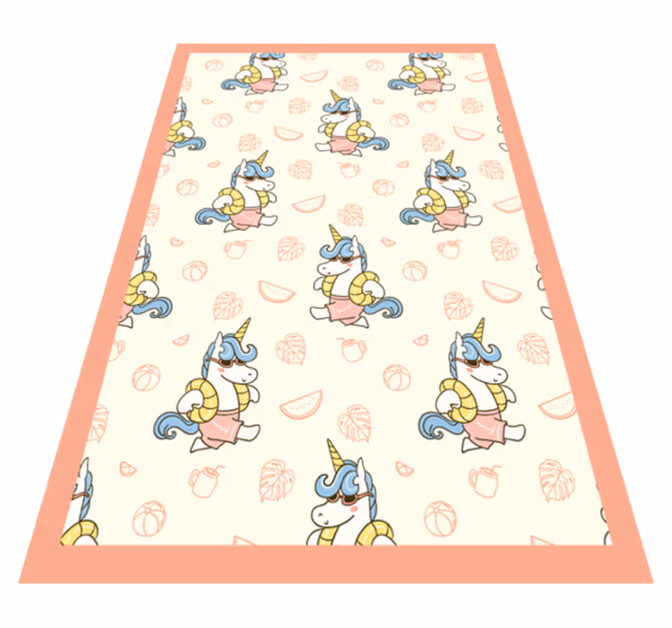 Unicorn Patterned kids vinyl carpet - TenStickers