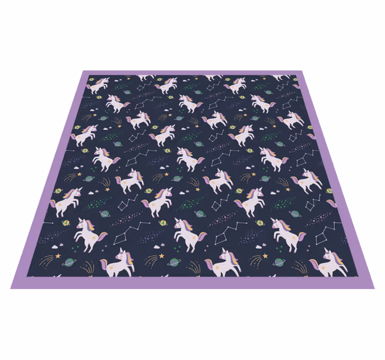 Unicorn Fantasy Playtime kids vinyl carpet - TenStickers