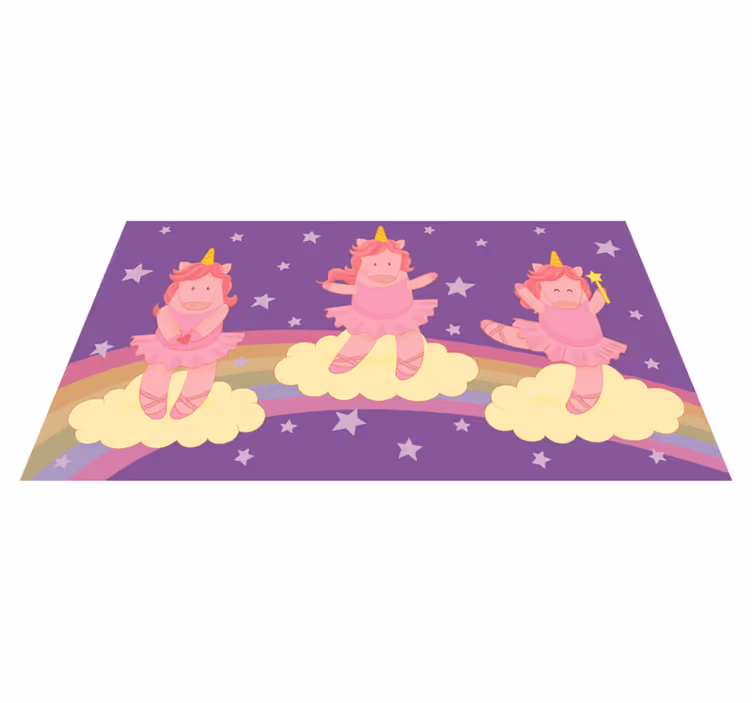Unicorn Fantasy Dance kids vinyl carpet - TenStickers