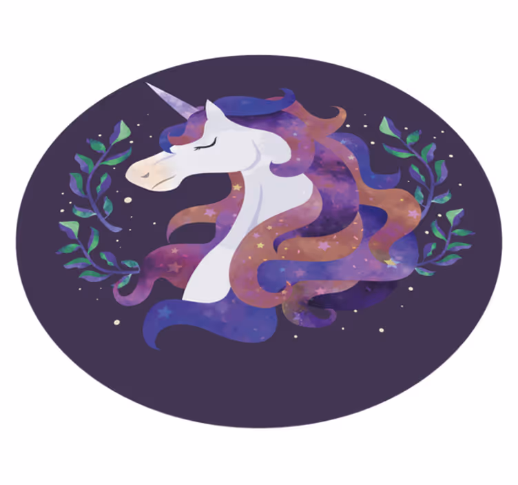 Mystical Unicorn kids vinyl carpet - TenStickers