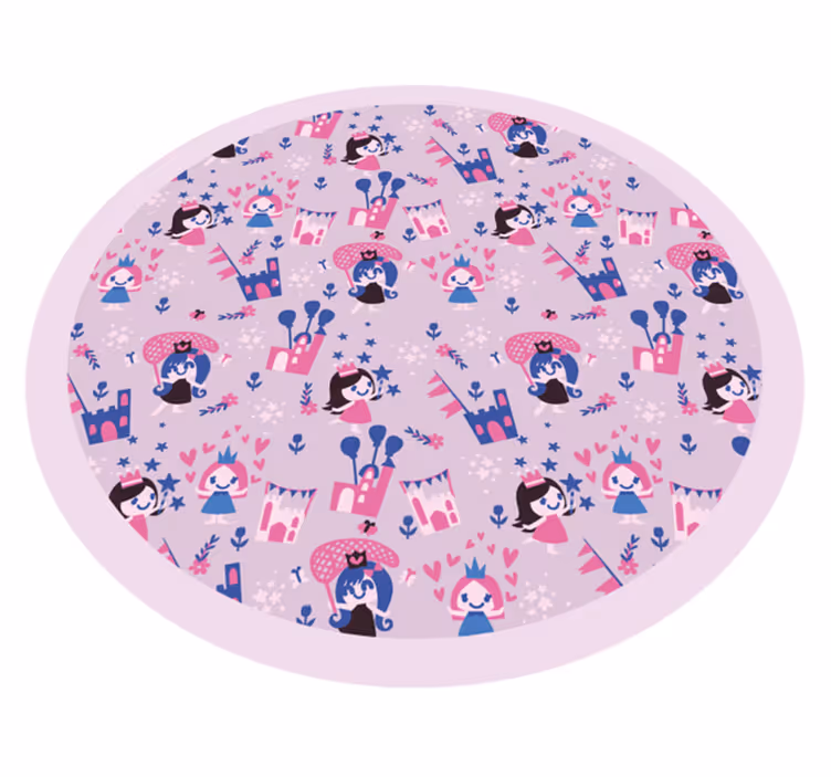 Fairytale Circlet kids vinyl carpet - TenStickers