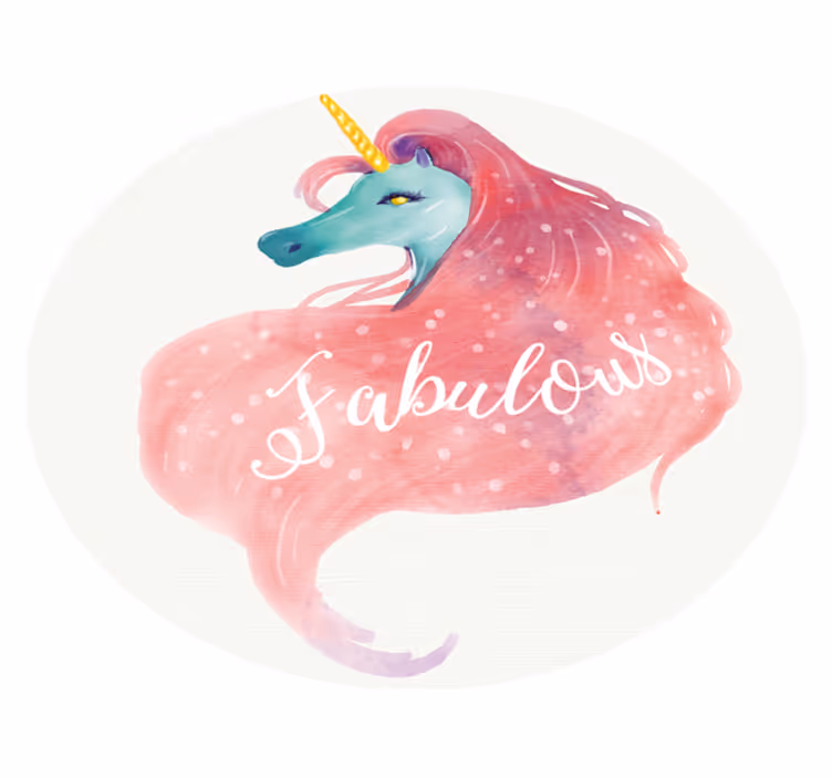 Fabulous Unicorn nursery vinyl carpet - TenStickers