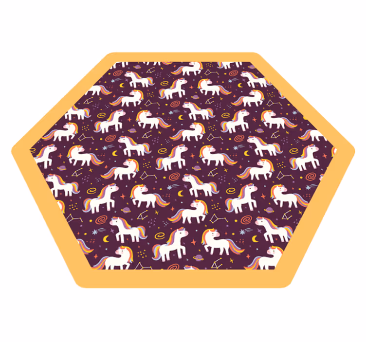 Unicorn Playzone kids vinyl carpet - TenStickers
