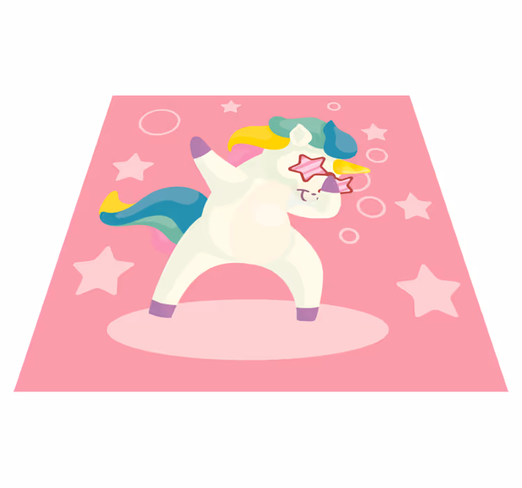 Dancing Unicorn Magic kids vinyl carpet - TenStickers