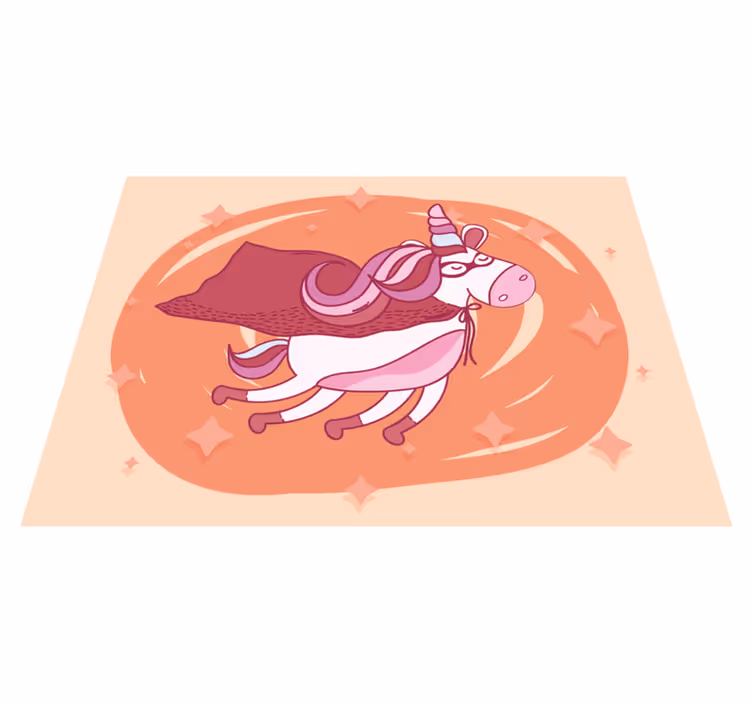 Superhero Unicorn nursery vinyl carpet - TenStickers