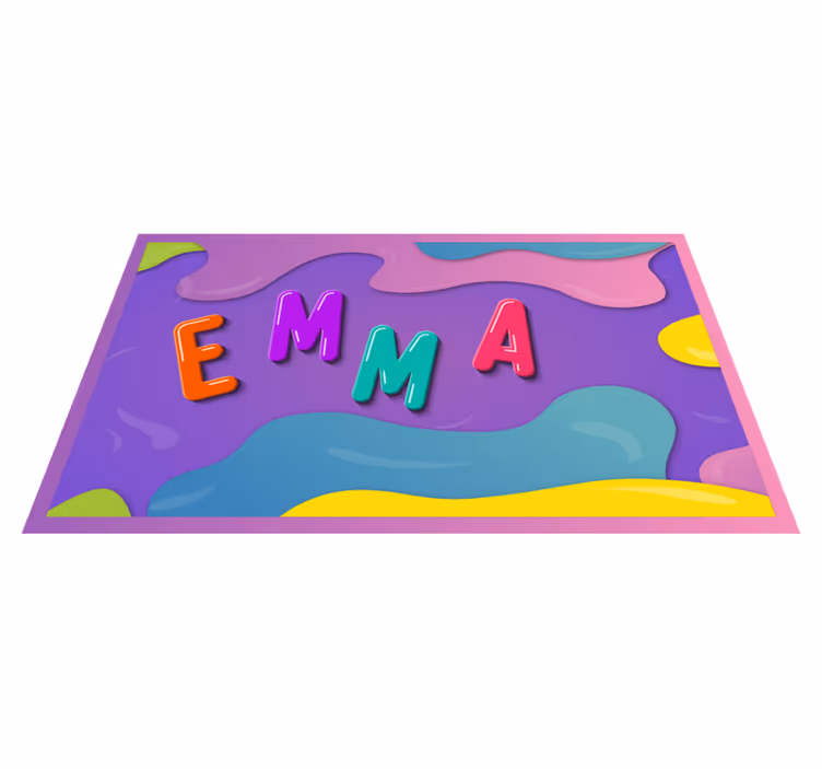 Personalized Name custom vinyl carpet - TenStickers