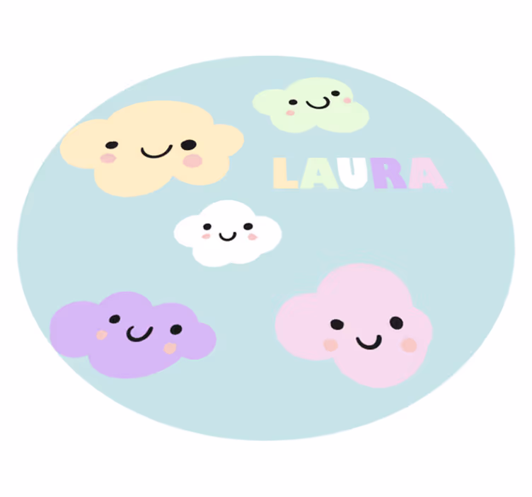 Customizable Clouds custom vinyl carpet - TenStickers