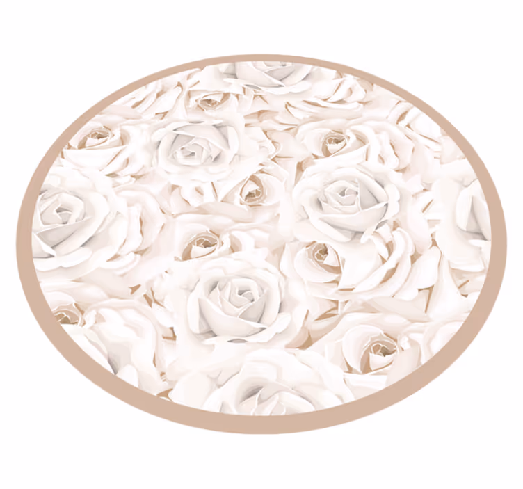 Elegant Rose Pattern floral vinyl carpet - TenStickers