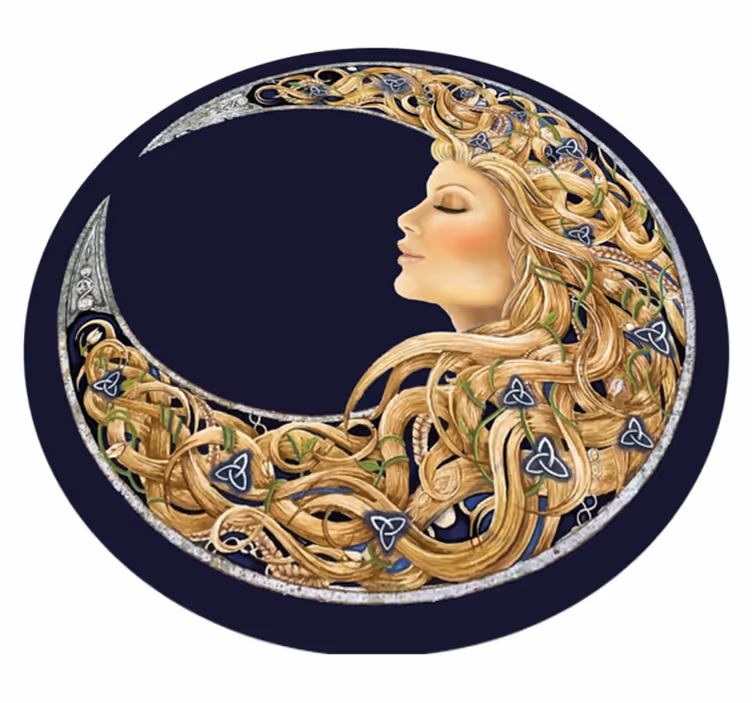 Art Nouveau Portrait teen vinyl carpet - TenStickers
