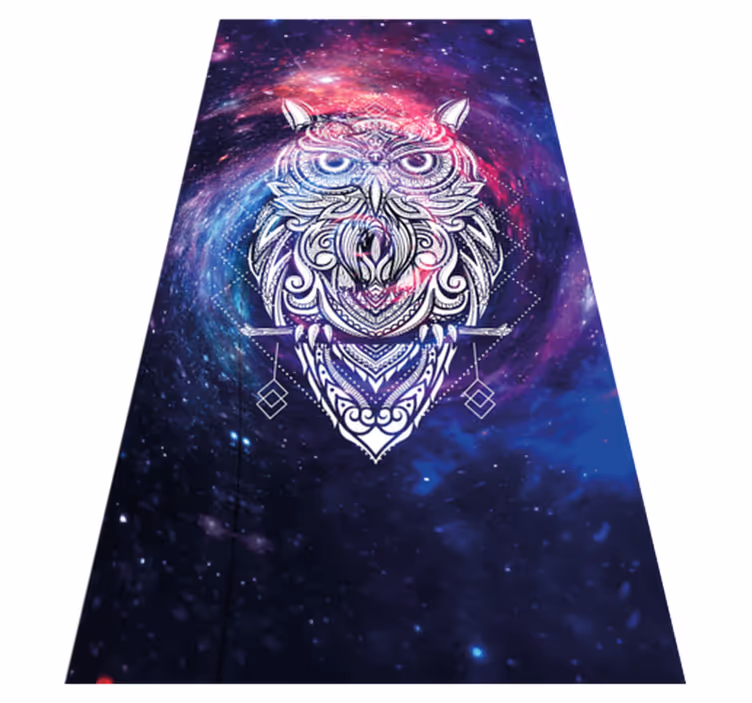 Cosmic Owl Illustration animal vinyl carpet - TenStickers
